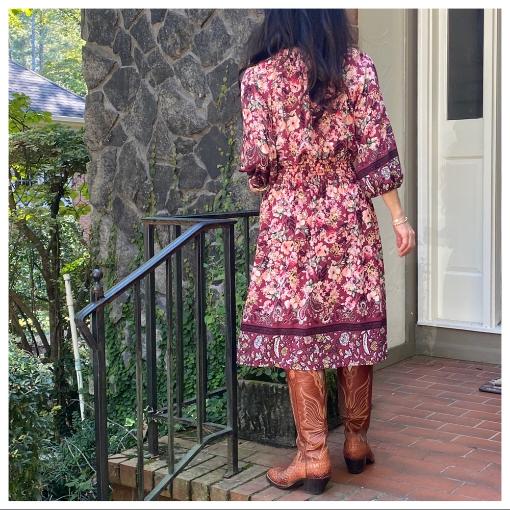 Boho Gypsy chic Floral print dress - Picture 5 of 7